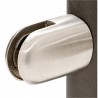 PINCE À VERRE ARRONDIE INOX 316 – POUR VERRE 7 À 13,52 MM – FIXATION SUR PLAT OU TUBE Ø42,4 / Ø60,3