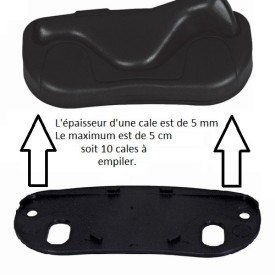 Cale 3 mm pour sabot Stop and Block – empilable – 130 x 55 mm