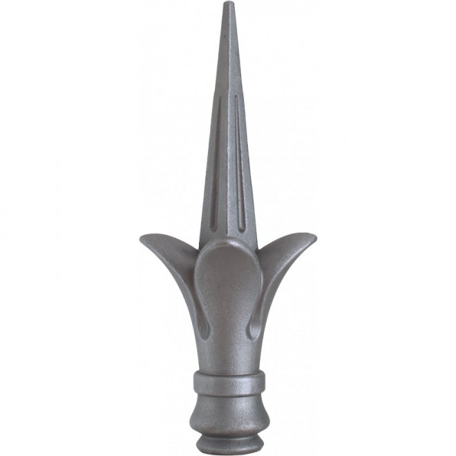 Fer de lance pyramide fleurie en acier moulé – décor floral soudable