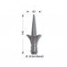 FER DE LANCE PYRAMIDE FLEURIE EN ACIER MOULÉ – Ø24 à Ø40 mm