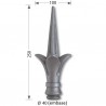 FER DE LANCE PYRAMIDE FLEURIE EN ACIER MOULÉ – Ø24 à Ø40 mm