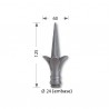 FER DE LANCE PYRAMIDE FLEURIE EN ACIER MOULÉ – Ø24 à Ø40 mm