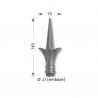 FER DE LANCE PYRAMIDE FLEURIE EN ACIER MOULÉ – Ø24 à Ø40 mm
