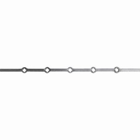 BARRE A TROUS CARRÉS RENFLÉS EN FER OBLIQUES ACIER BRUT L0037