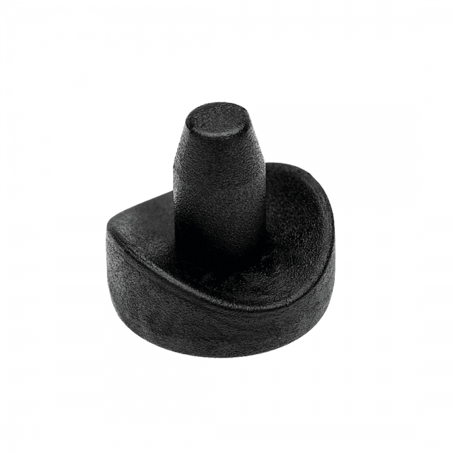 BUTÉE CACHE TYPE PUNAISE POUR TUBE ROND PEBD BLANC NOIR M8073