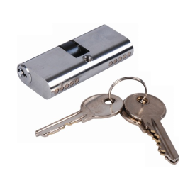 Cylindre ovale 30x30 en laiton nickelé – 5 goupilles – livré avec 3 clés