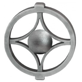 CERCLE BOULE CENTRALE MODERNE ROSACE ACIER FORGÉ