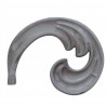Volute feuille en acier moulé soudable – relief décoratif droit ou gauche