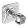 Gond sur platine à double réglage 100x100 mm – acier zingué – vis M18 à M24