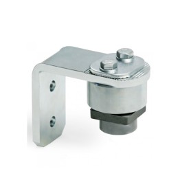 Gond supérieur avec roulements, pivot carré et platine en L – acier zingué – pour tube 40 à 60 mm