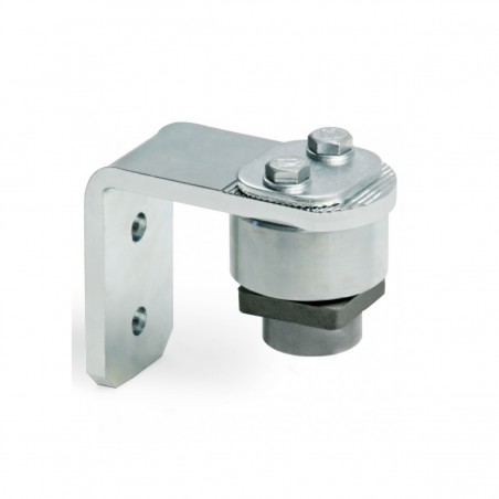 Gond supérieur avec roulements, pivot carré et platine en L – acier zingué – pour tube 40 à 60 mm