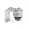 Gond supérieur avec roulements, pivot carré et platine en L – acier zingué – pour tube 40 à 60 mm