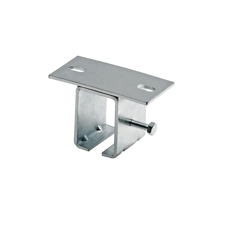 Support de rail coulissant plafond – Acier zingué, vis de serrage intégrée
