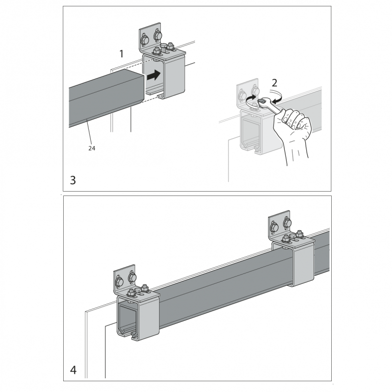 Support Rail DIN Quadro Pour 4 Shelly Plus Mini - Fabrication Allemande En PETG - Bleu