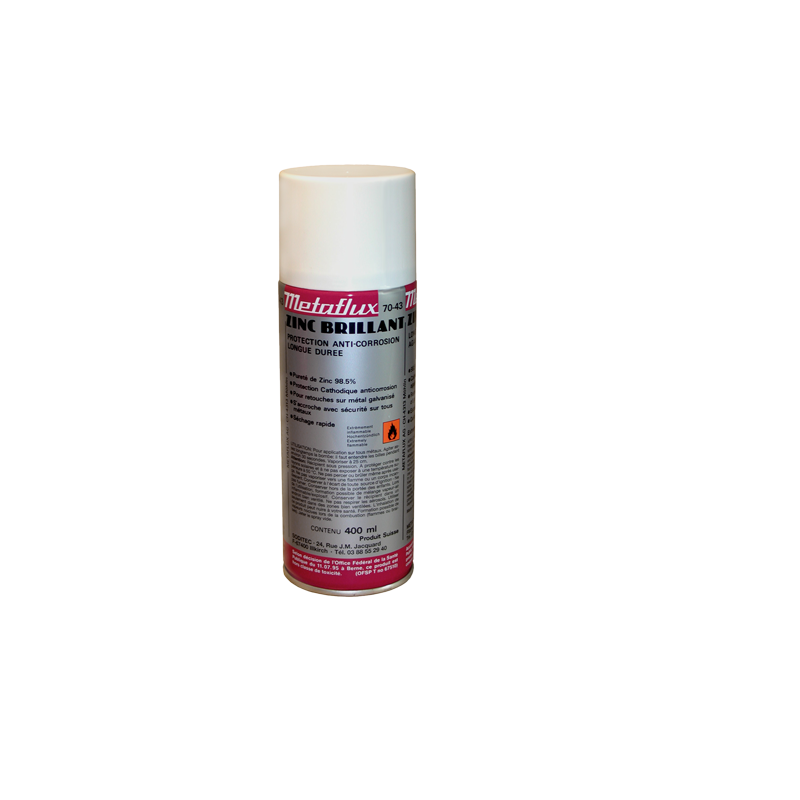 SPRAY ZINC BRILLANT GALVANISATION A FROID PIGMENTS 