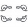 DÉCOR D'ANGLE ALUMINIUM 4 ÉLÉMENTS VOLUTES FONTE ALU M5286