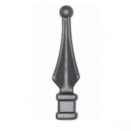 Fer de lance acier forgé – pour barreau carré 18 à 40 mm, plusieurs hauteurs