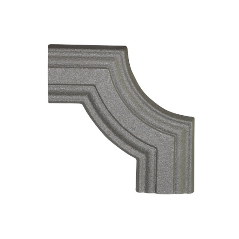 Décor d’angle aluminium 115x115 mm mouluré – pour finition de barre applique