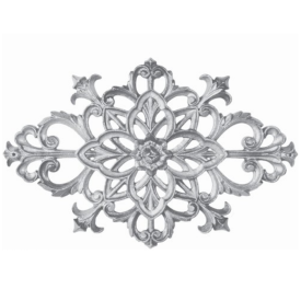 Palmette aluminium décorative – 380 x 245 mm – fixation par vis M6