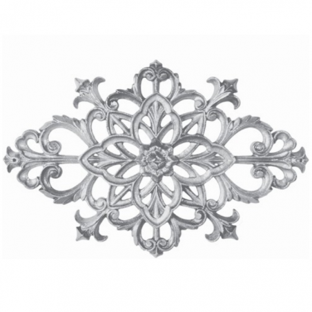 Palmette aluminium décorative – 380 x 245 mm – fixation par vis M6