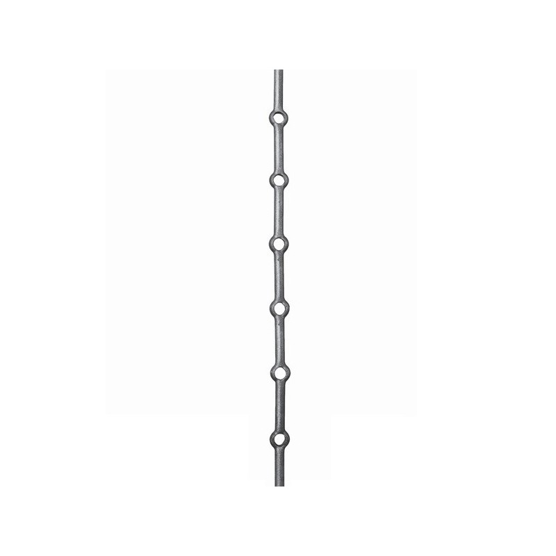 BARRE RONDE FER A TROUS RONDS RENFLÉS EN ACIER www.esse.fr