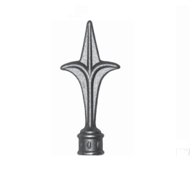 Fer de lance acier – pour barreau rond Ø26 mm, fixation soudable ou collable