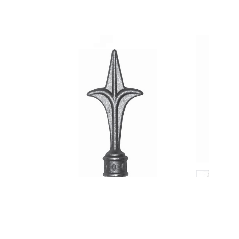 Fer de lance acier – pour barreau rond Ø26 mm, fixation soudable ou collable