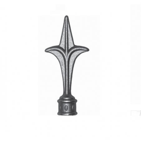 Fer de lance acier – pour barreau rond Ø26 mm, fixation soudable ou collable