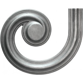 DÉPART RAMPE LATÉRAL MAIN COURANTE DEMI ROND ACIER M0475