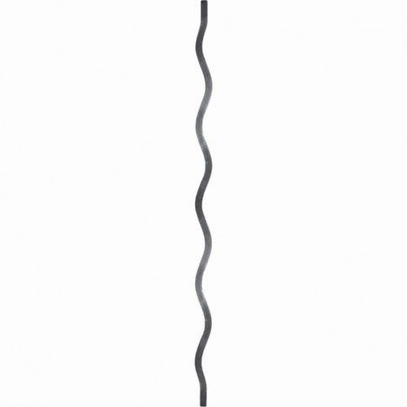 Barreau acier forgé à vagues carré – Pour grilles et garde-corps