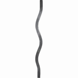 Barreau acier forgé à vagues carré – Pour grilles et garde-corps