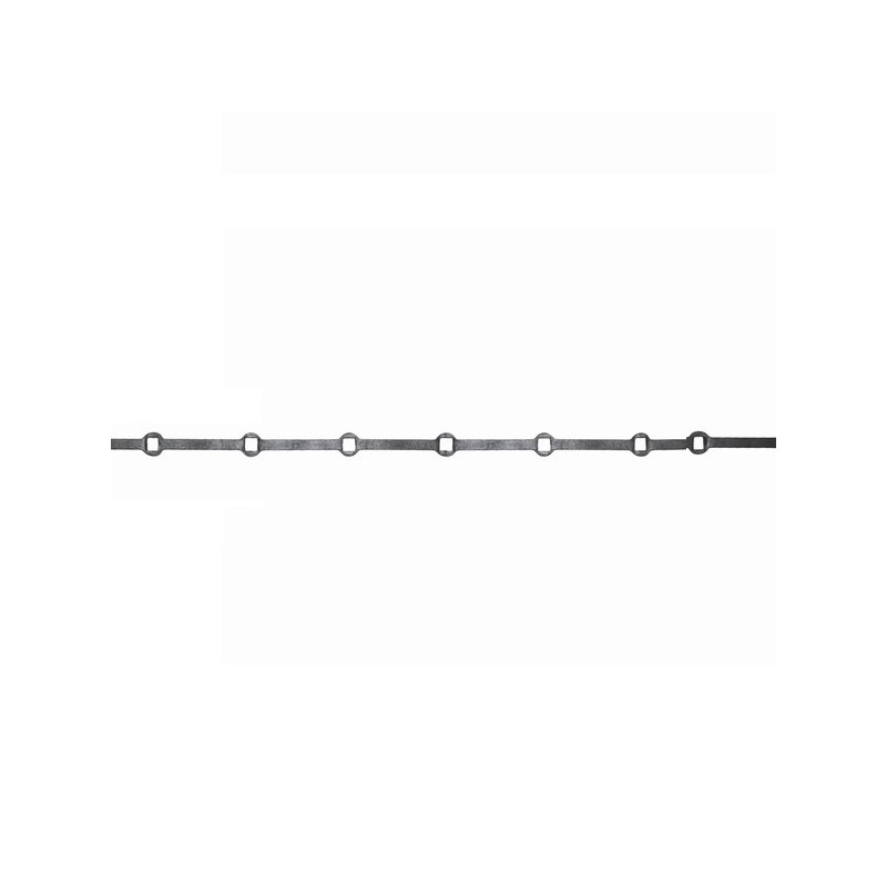 BARRE À TROUS RENFLÉS CARRÉE EN FER POUR TROUS CARRÉ