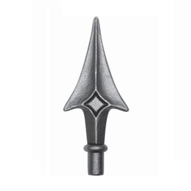 FER DE LANCE ACIER 155x66 FORGÉ POUR BARREAU ROND U0013