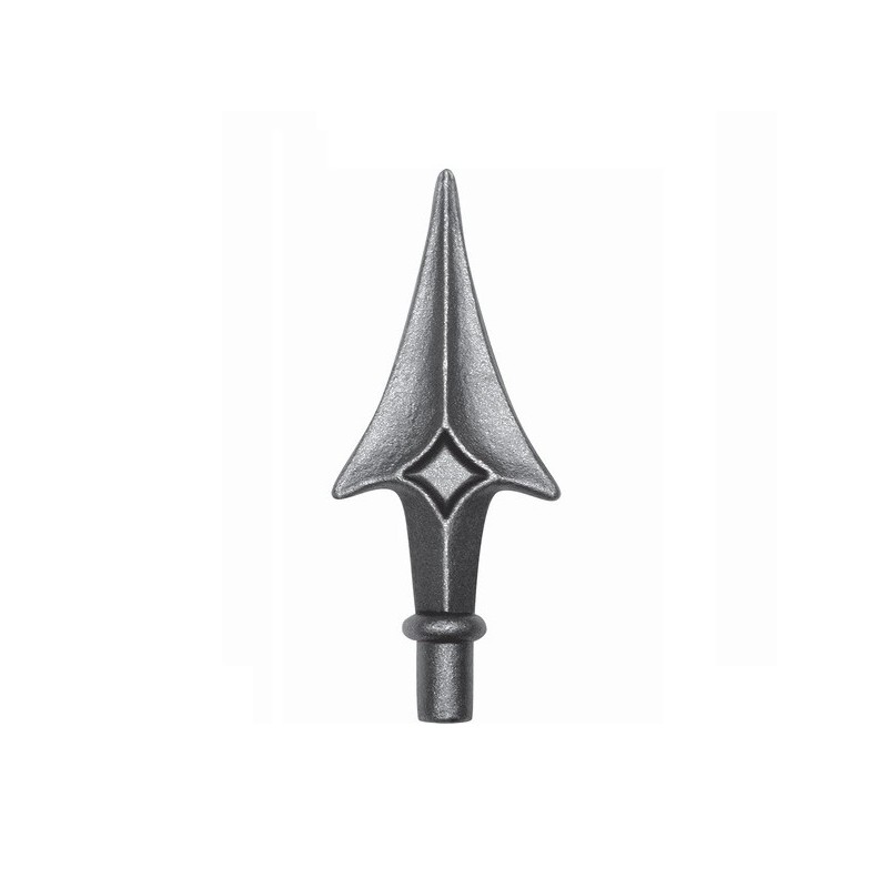 FER DE LANCE ACIER 155x66 FORGÉ POUR BARREAU ROND U0013