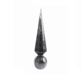 Fer de lance conique en acier forgé 125x30 – Embase boule pour barreau rond