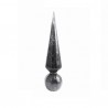 Fer de lance conique en acier forgé 125x30 – Embase boule pour barreau rond