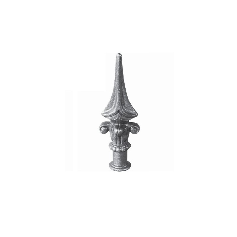 FER DE LANCE BARREAU ROND FONTE 130x50 DIAMÈTRE 16 U0025
