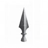 Fer de lance acier 185x55 – Fixation chapeau pour barreau rond Ø16