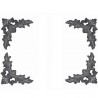 Décor d’angle 130x130 mm motif fleuri – fonte brute ou zinguée, alu