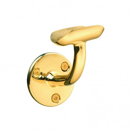 Support mural laiton massif poli pour tube rond Ø38.1 ou Ø50.8 mm