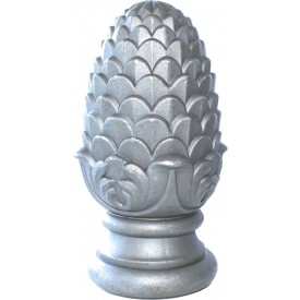 Pomme de pin aluminium pleine – embase ronde filetée M8 à M12