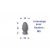 POMME DE PIN ALUMINIUM PLEIN À EMBASE RONDE – FILETAGE M8 À M12