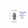 POMME DE PIN ALUMINIUM PLEIN À EMBASE RONDE – FILETAGE M8 À M12