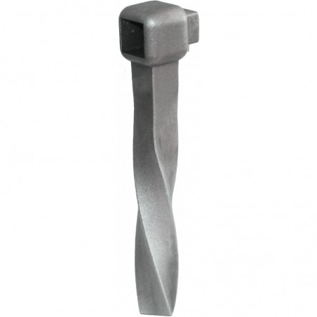 Patte de scellement en acier torsadé – pour traverse ou barreau carré 18 x 18 mm