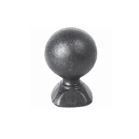 Boule pleine en acier forgé – embase pour poteau carré de 40 à 60 mm