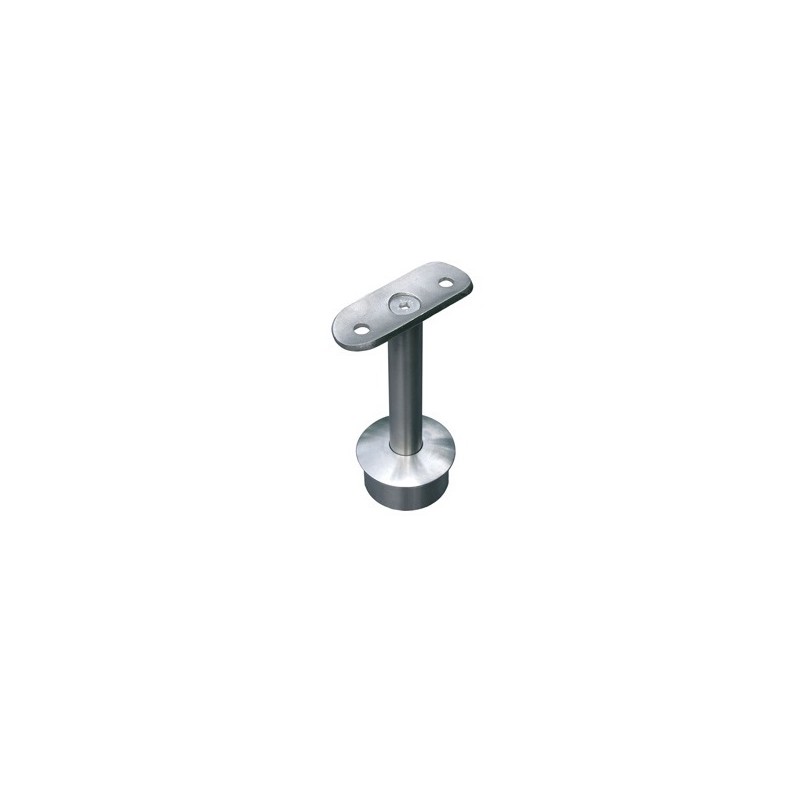 Support droit inox brossé pour main courante Ø42.4 ou Ø48.3 mm – Inox 304/316