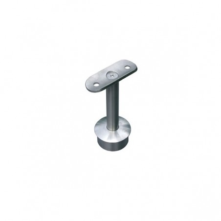 Support droit inox brossé pour main courante Ø42.4 ou Ø48.3 mm – Inox 304/316