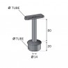 SUPPORT DROIT INOX POUR MAIN COURANTE Ø42.4 OU Ø48.3 MM – INOX 304 / 316
