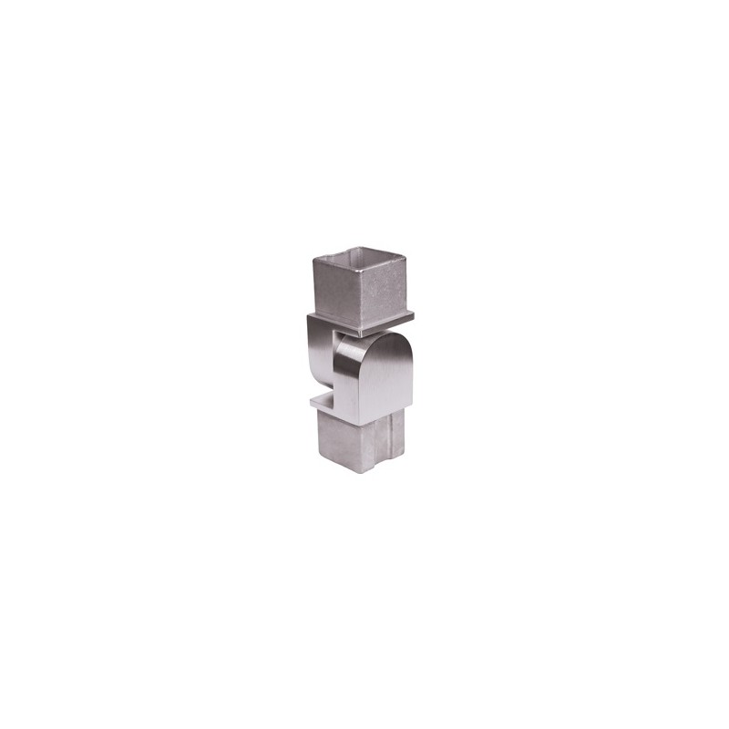 CONNECTEUR RÉGLABLE TUBE 40X40 ÉP 2MM INOX 316 W0050