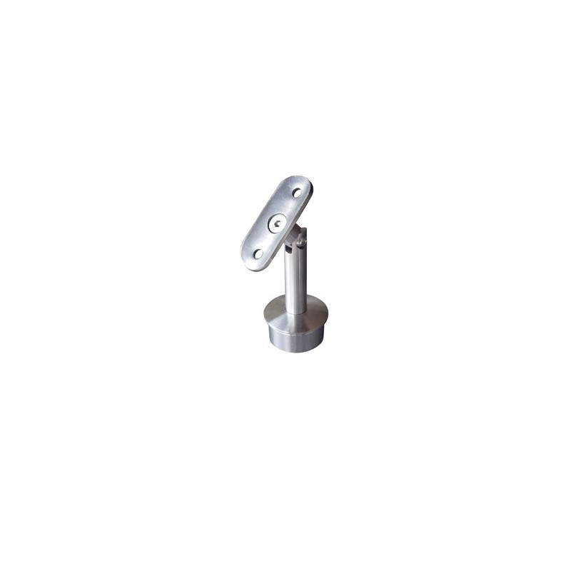 Support main courante inox 90° articulé – Tube Ø42.4 ou Ø48.3 – Réglable